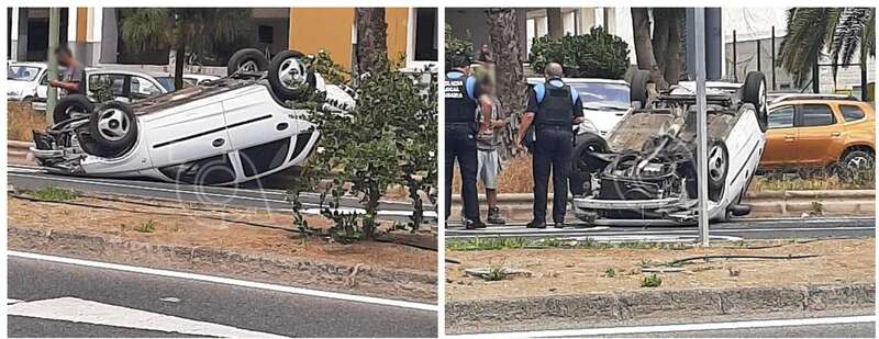 Imágenes del suceso ocurridas hace un minuto captadas por colaborador habitual de TA/M.A. Santana.